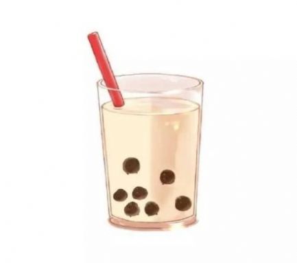 初雪的第一杯奶茶表情包