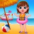 夏日海滩女孩趣味活动