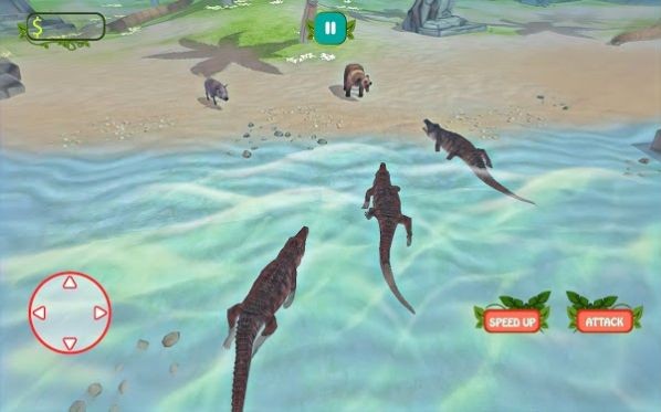 野生鳄鱼家庭模拟鳄鱼