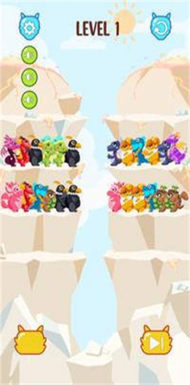 龙颜色排序拼图 龙颜色排序拼图