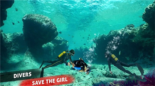 水肺潜水员游泳宝藏 水肺潜水员游泳宝藏